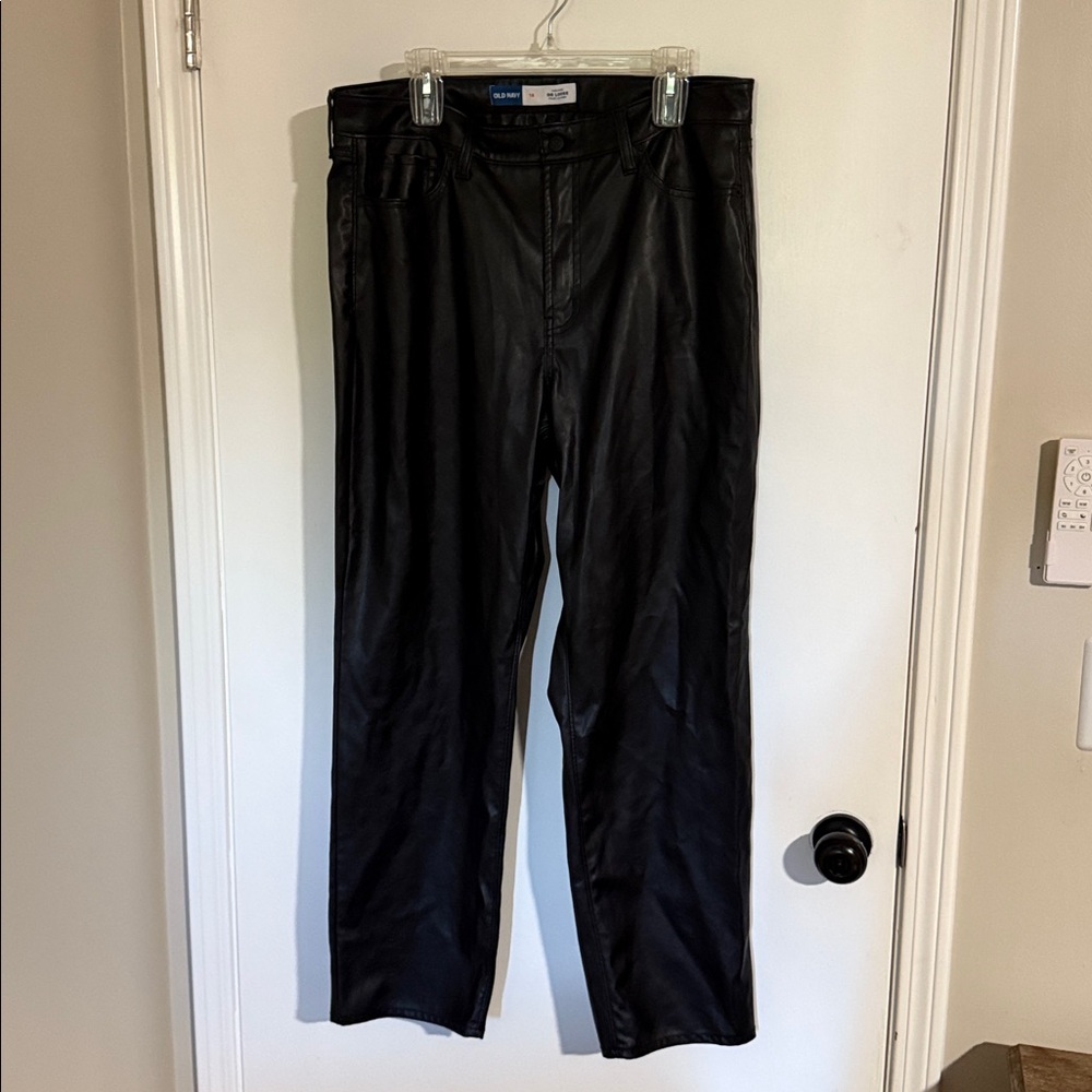 Old Navy Black Faux Leather Pants